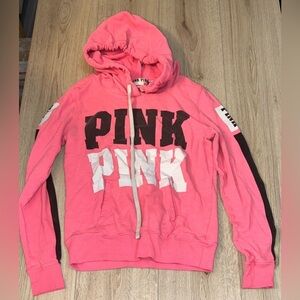 PINK Victoria's Secret Pink Black white Hoodie sweater hooded sweatshirt